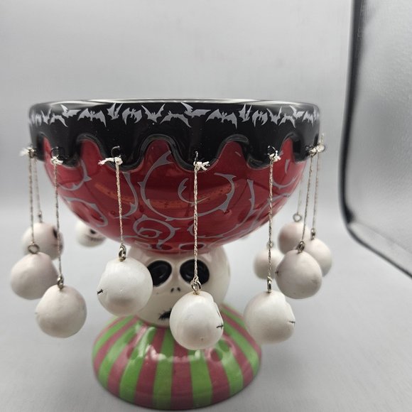 Nightmare Before Christmas Disney Jack Skellington Rare Pedestal Candy Bowl Dish - Picture 1 of 6